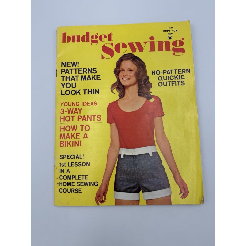 Vtg 1971 Budget Sewing Magazine September 1970s Sewing Ephemera Ads Patterns